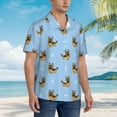 thumbnail image 5 of Daiia Cute Puppy Hawaiian Shirt for Men Gentle Cotton Regular Short Sleeve Casual-Large, 5 of 9