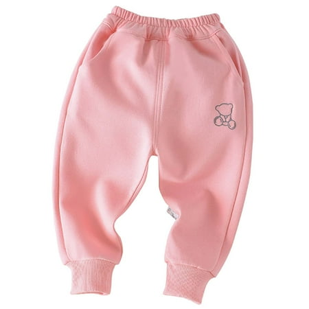 

Miluxas Toddler Girls Sweatpants Clearance Kids Casual Athletic Pull-On Jogger Pants with Drawstring for Boys Girls Pink 7 Years