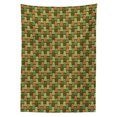 thumbnail image 2 of Animals Tablecloth, Grizzly Bear Wild Predator Army Uniform Jungle Commando Repetitive, Rectangle Satin Table Cover for Dining Room and Kitchen, 52" X 70", Cinnamon and Green Brown, by Ambesonne, 2 of 2