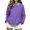 Purple, variant on Qiopertar Women's Patchwork Denim Sweater Collared Long Sleeve Casual Crewneck Loose Comfy Fall Winter Top, Black L