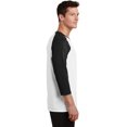 thumbnail image 3 of Port & Company Core Blend 3/4 Sleeve Raglan Tee-3XL (White/ Jet Black), 3 of 6