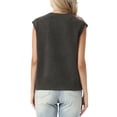 thumbnail image 3 of INSPIRE CHIC Sweater Vest Top for Women's Sleeveless Crew Neck Casual Pear Pattern Knitted Pullover Sweater XS Coffee, 3 of 6