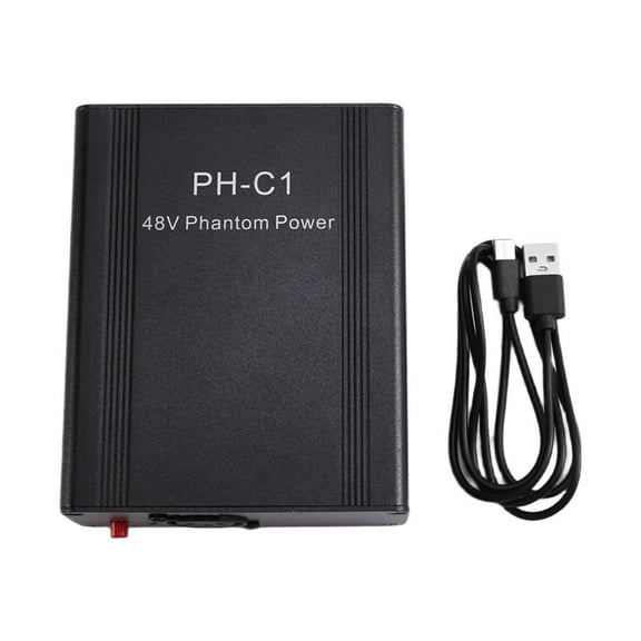 PH-C1 Microphone Preamp 48V Phantom Power Compact High Gain Microphone Booster Microphones Music Recording Equipment A