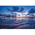 thumbnail image 2 of Podt, Martin 32x23 Black Ornate Wood Framed with Double Matting Museum Art Print Titled - Blue Hour I, 2 of 4
