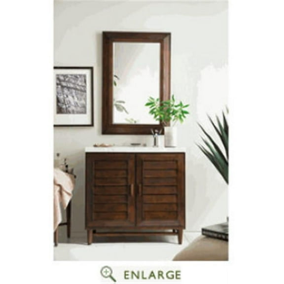James Martin 620-M28-BNM 28 in. Portland Rectangular Mirror, Burnished Mahogany