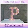 thumbnail image 1 of LED Alphabet Light Up Letters | 8.66" Tall | Battery Operated | Wall Mountable | Colorful Decorative Lighting | Home, Party, Event Decor | Portable Plastic Letters | Retro Style | ABS+, 1 of 3
