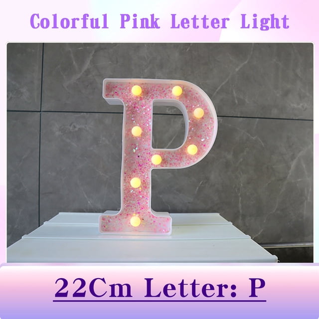 LED Alphabet Light Up Letters | 8.66" Tall | Battery Operated | Wall Mountable | Colorful Decorative Lighting | Home, Party, Event Decor | Portable Plastic Letters | Retro Style | ABS+