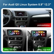 AUTOABC 8.9 Inch Linux Screen For Audi MMI3G System With Android Mirror Airplay Carplay Touchscreen HD Resolution 1920*720p For Q5 2009-2017