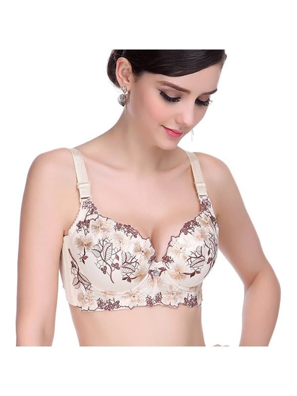 Rose Bra Embroidery Women Seamless Wireless Push Up Bra Adjusted Straps Underwear Women Floral Lingerie Bras Rose Bra Embroidery Women Seamless Wireless Push Up Bra Adjusted Straps Underwear Women Floral Lingerie Bras