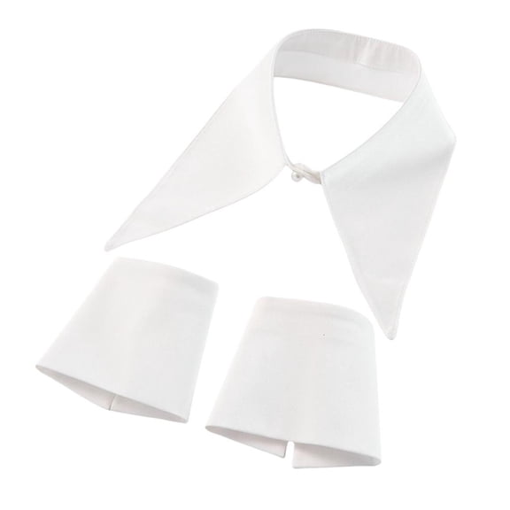 Giaone Elegant Pointed Collar Insert Collar Blouse Lapel Wrist Cuffs Collar Set
