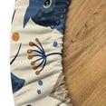 thumbnail image 5 of Ambesonne Nature Fitted Round Tablecloth, Bohemian Owls Crescent Moon, 40"- 44" Diameter, Cinnamon Sea Blue and Ivory, 5 of 5