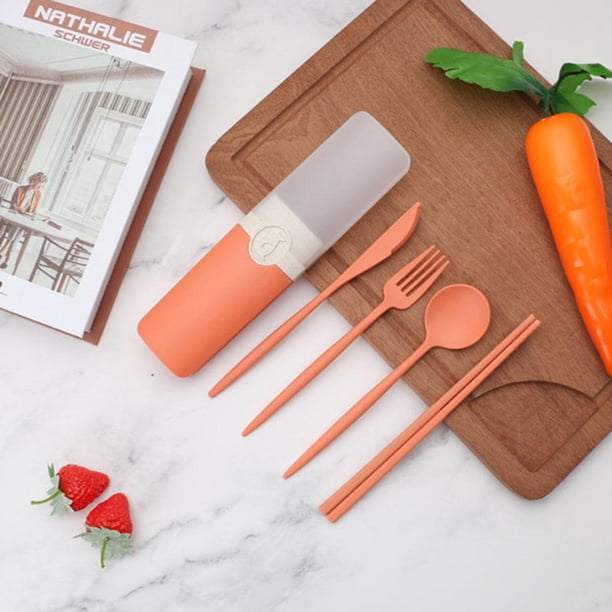 Trigo Paja Cuchara Tenedor Palillos Cuchillo Vajilla Cubiertos Juegos * 4 Likrtyny Batería de cocina