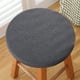 thumbnail image 5 of Cojín de asiento de espuma de punto redondo 13.7"x13.7" | Patrón vintage, lavable a máquina, almohadilla gruesa de confort para sillas de oficina, comedor, interiores y exteriores | Gris oscuro,, 5 of 8
