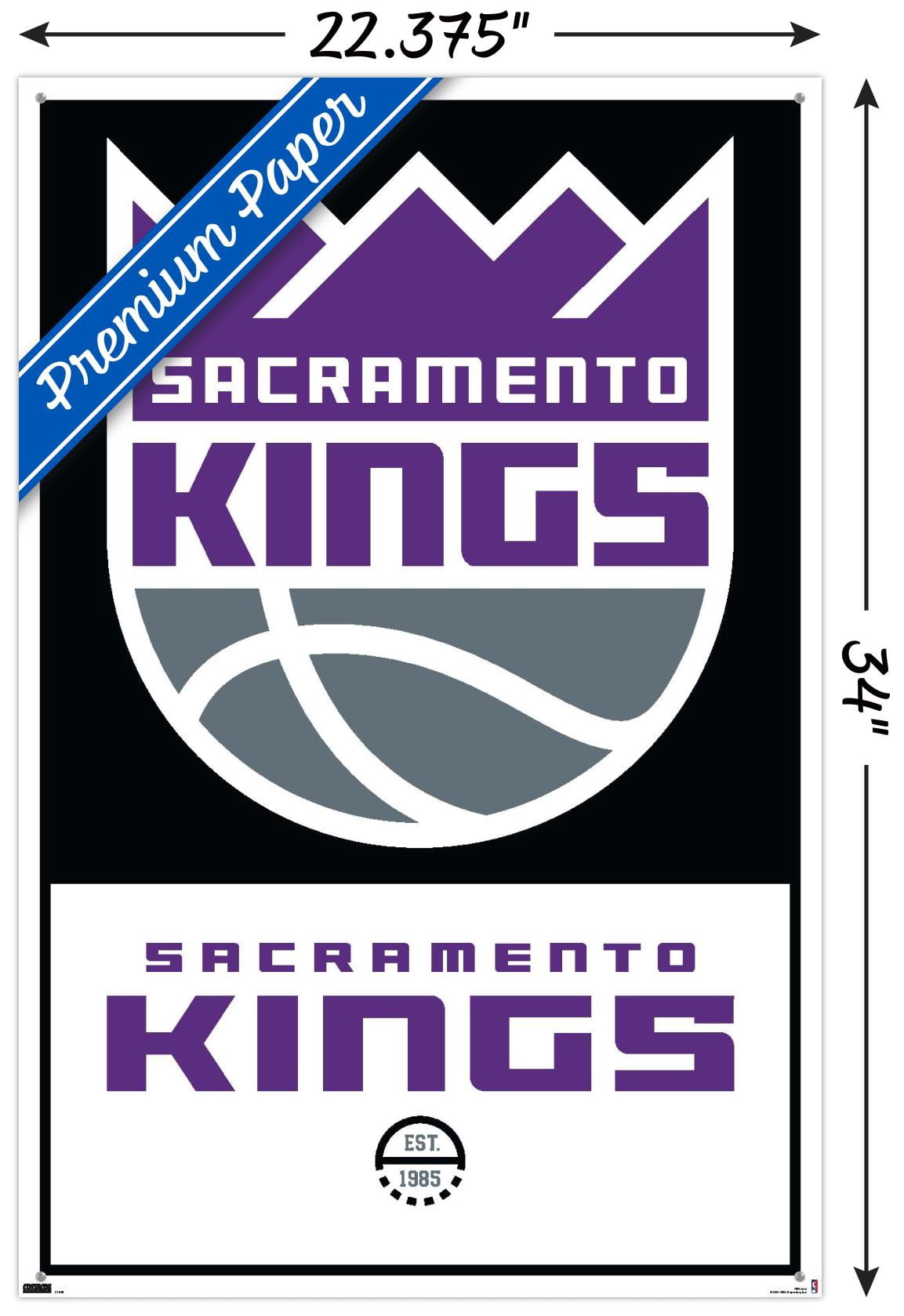 NBA Sacramento Kings - Logo 21 Wall Poster with Pushpins, 22.375" x 34"