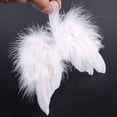 thumbnail image 4 of 10 piezas de alas de plumas blancas de ángel, decoración para árbol de Navidad, adorno colgante, accesorio de boda (blanco, 20*15cm/7,9*5,9 pulgadas), 4 of 5