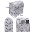 thumbnail image 4 of Nautical Stand Mixer Cover, Hand Drawn Boat Stars Flying Gulls Crescent Moon Shell Waves Girls Pattern, Kitchen Appliance Organizer Bag Cover with Pockets, 5 Quarts, Purple, by Ambesonne, 4 of 4