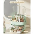 thumbnail image 4 of Makeup Organizer Countertop, Skincare Holder Bathroom Counter Organizer, Storage Box Cosmetic Display Cases, Teen Girl Gifts Make up Organizers for Vanity, Dresser (Green), 4 of 16