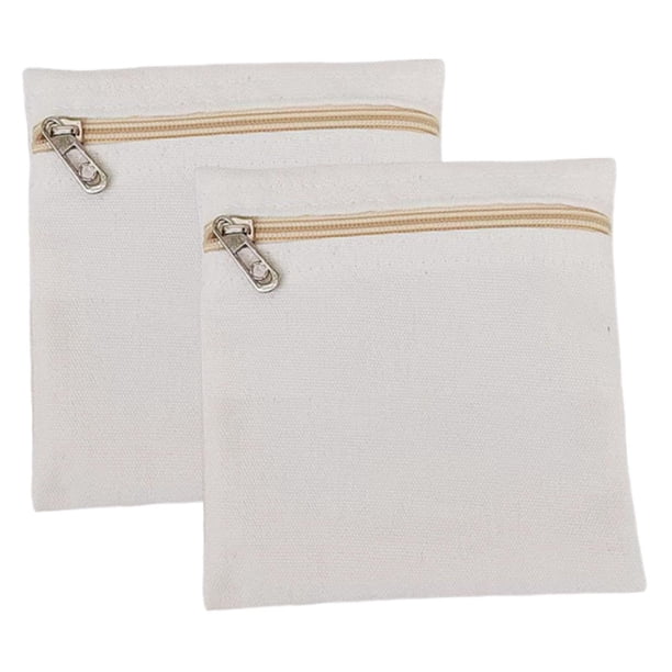 2 bolsillos interiores con cremallera para coser, ligeros e invisibles para viajes. Blanco