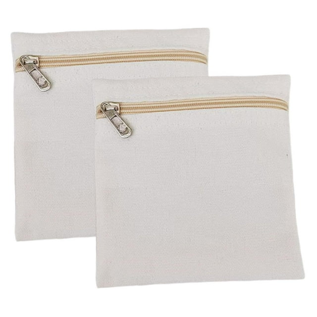 segolike 2Pcs Sew in Side Pocket with Zipper Coat Inside Pockets for Hoodies Clothing White