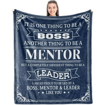 Boss Gifts for Men/Women - Boss Lady Gifts - Mentor Gifts - Boss Day Gifts - Gift for Female/Male boss - Boss Birthday Gifts Ideas - Boss/Leader Appreciation Gift Blanket 50" x 60"
