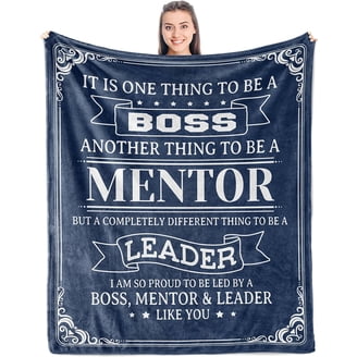 Best Boss Gift Throw Blanket - 80x60 Inch Flannel Blanket, Appreciation Gift For Men Or Women