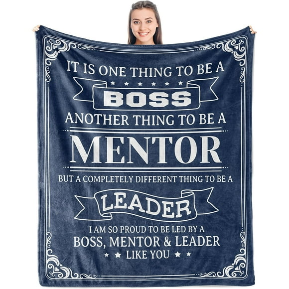 LHSHID Boss Gifts for Men/Women Boss Lady Gifts Mentor Gifts Boss Day Gifts Gift for Female/Male boss Boss Birthday Gifts Ideas Boss/Leader Appreciation Gift Blanket 50"x60"
