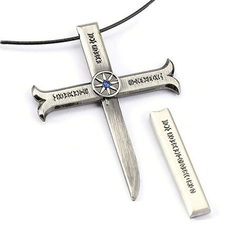 Anime One Piece Eagle Eye Metal Pendant Necklace with Sheath Cosplay Gift