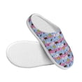thumbnail image 3 of Fotbe Bees And Daisies Striped Pattern Women's Fuzzy Curly Fur Memory Foam Loafer Slippers Indoor Outdoor Slippers Winter Home Shoes-44/45, 3 of 7