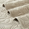 thumbnail image 5 of Peace Nest 3-Piece Reversible Pattern Quilted Coverlet Set, Khaki, Full/Queen, 5 of 6