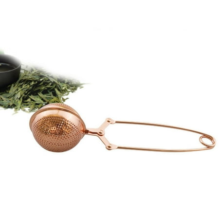 

Stainless Steel Tea Leaker 1pc Stainless Steel Rose Gold Tea Strainer with Handle Pinhole Tea Leaker for Tea House
