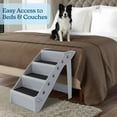 thumbnail image 3 of Dog Stairs - Foldable Pet Stairs with 4-Step Design - Non-Slip Pet Steps for Puppies, Kittens, and Small Pets by PETMAKER (Gray), 3 of 7