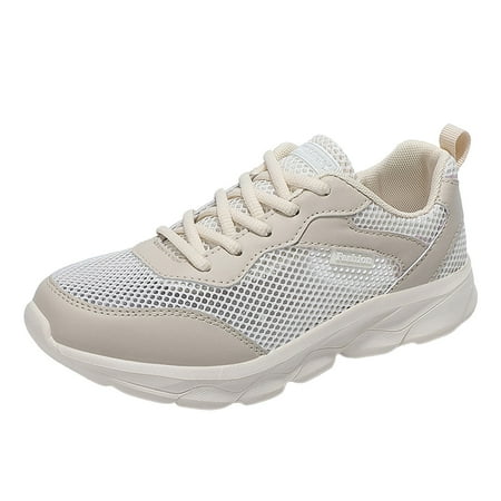 Yindaity Mesh Women Running Shoes Women's Glycerin Supportive Running Shoe Womens Running Shoes Beige 5.5