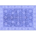thumbnail image 1 of Ahgly Company Machine Washable Indoor Rectangle Abstract Blue Modern Area Rugs, 5' x 7', 1 of 4