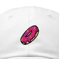 thumbnail image 2 of Dalix Donut Embroidered Mens Cotton Dad Hat Baseball Cap in White, 2 of 5