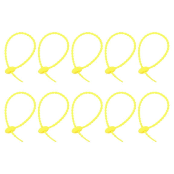 20Pack 9" Silicone Cable Ties, Reusable Zip Ties Wire Strips Organizer, Yellow