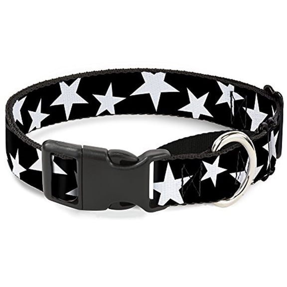 Buckle-Down Multi Stars Black White Black White Outline Martingale Dog Collar