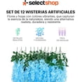 thumbnail image 2 of Flores Artificiales De Decoracion Glicina Colgantes De Wisteria para Jardín Exterior Hogar Fiesta Boda Plantas Artificiales Decorativas Flores Artificiales Realistas (Azul 12 Piezas), 2 of 6