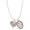 thumbnail image 1 of Delight Jewelry Silvertone Small Heart with Pink Ribbon ''The Cure'' Best Mom Ever Charm Necklace, 1 of 4