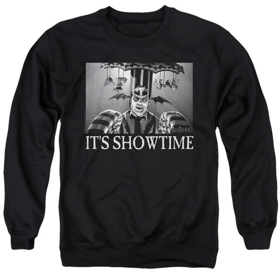 Beetlejuice Showtime Unisex Adult Crewneck Sweatshirt,Black, Small