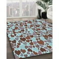 thumbnail image 2 of Ahgly Company Indoor Square Patterned SkyBlue Area Rugs, 3' Square, 2 of 6