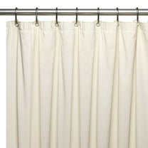 Premium 4 Gauge Vinyl Shower Curtain Liner w/ Weighted Magnets and Metal Grommets in Bone