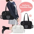 thumbnail image 2 of Bolso escolar japonés de cuero sintético con forma de corazón, bolso para uniforme JK, bolso para portátil para uniforme de escuela secundaria japonesa, 2 of 6