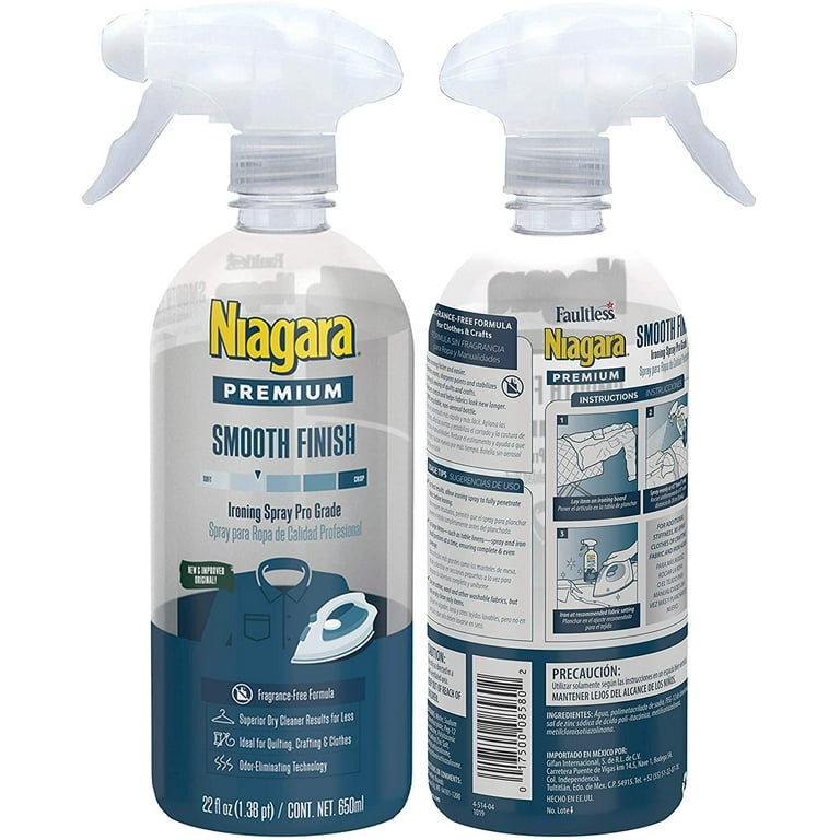 Niagara Spray Starch (22 Oz, 6 Pack) Trigger Pump Liquid Starch for  Ironing, Non-Aerosol Spray on Starch, Reduces Ironing Time, No Flaking,  Sticking