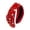 Red, variant on HNMKIU Heardband Women Baseball Knot Headband Sports Team Game Day Pearl Stylish Shiny Accessories Black,One Size