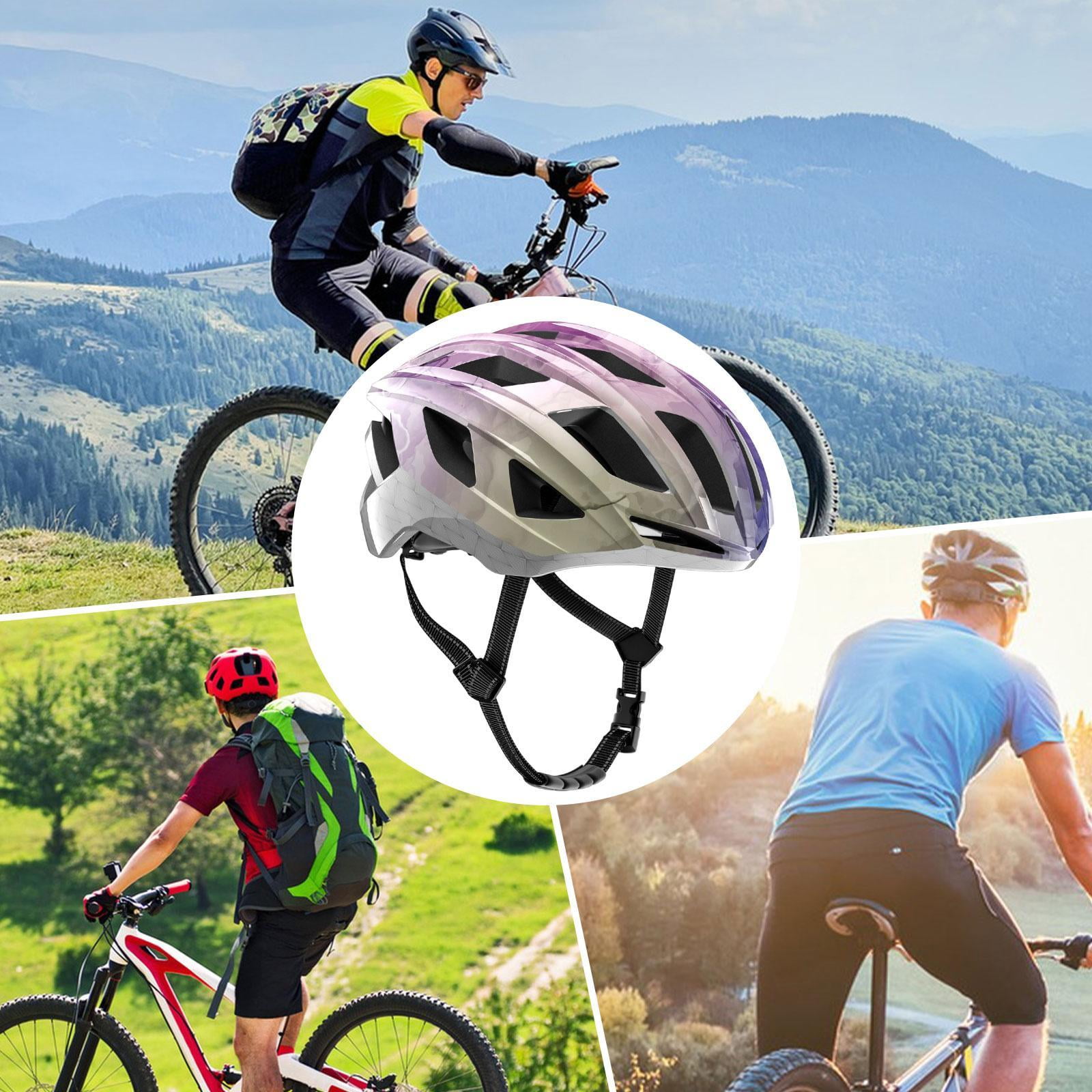 DimyFew Bike Helmet Bicycle Helmet Breathable Shockproof Adjustable Equipment for Adults Purple M