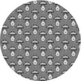 thumbnail image 1 of Ahgly Tapis Rond Lavable en Machine Intérieur Transitionnel Gris Carbone, 4 Pieds Rond, 1 of 7