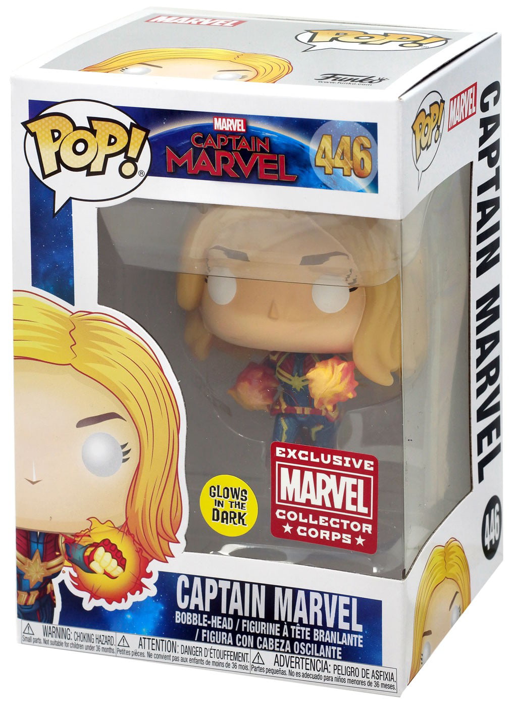 Funko Pop 36358 Captain Marvel with Glowing Hands Special Edition for sale online 