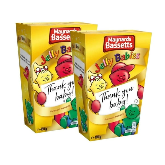 Maynards Bassetts Jelly Babies Carton 350g (2 Paquets)