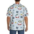 thumbnail image 5 of Vsdgher Swimming Shark Print Men's Wrinkle Free Untucked Cuban Shirt Business Casual Button Down Shirts Short Sleeve Shirt, 5 of 7
