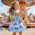 thumbnail image 5 of Leey-World Toddler Girl 4th Of July Dress 4th of July Toddler Girl Outfit Baby Fourth of July Stars Dress Sleeveless USA Smocked Dresses Girls Summer Clothes,Size 3-4 Years, 5 of 5
